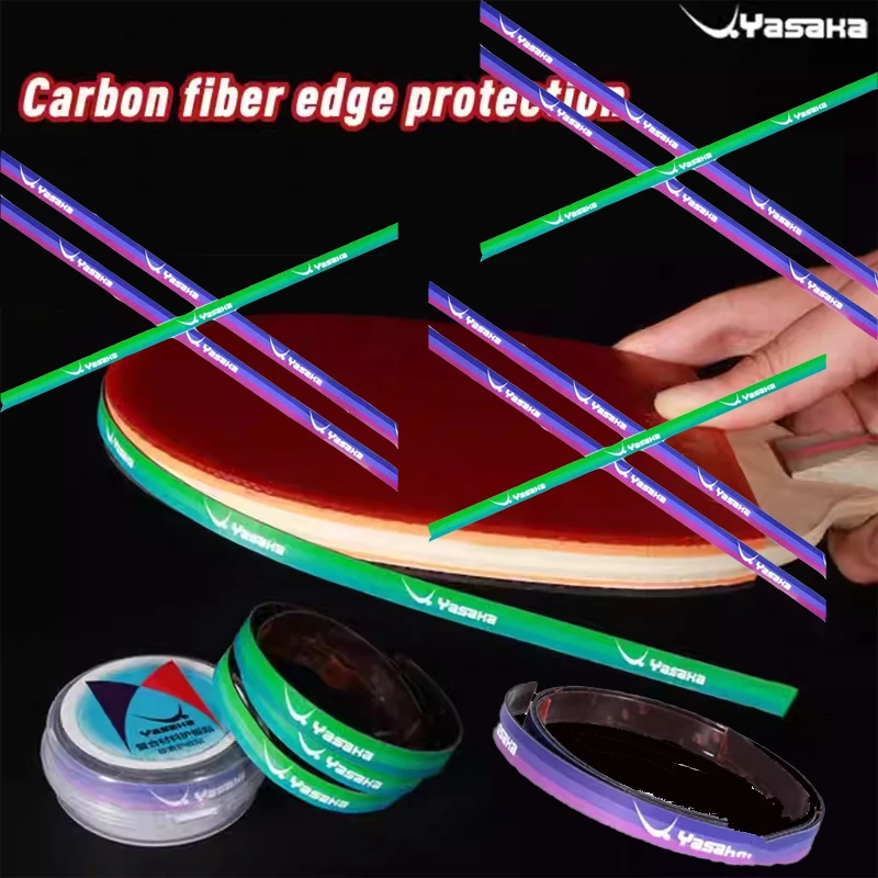

TPU Carbon Fiber Table Tennis Edge Tape Yasaka Self-Adhesive Ping Pong Racket Protector Blade Guard Bumper Strip for Protection