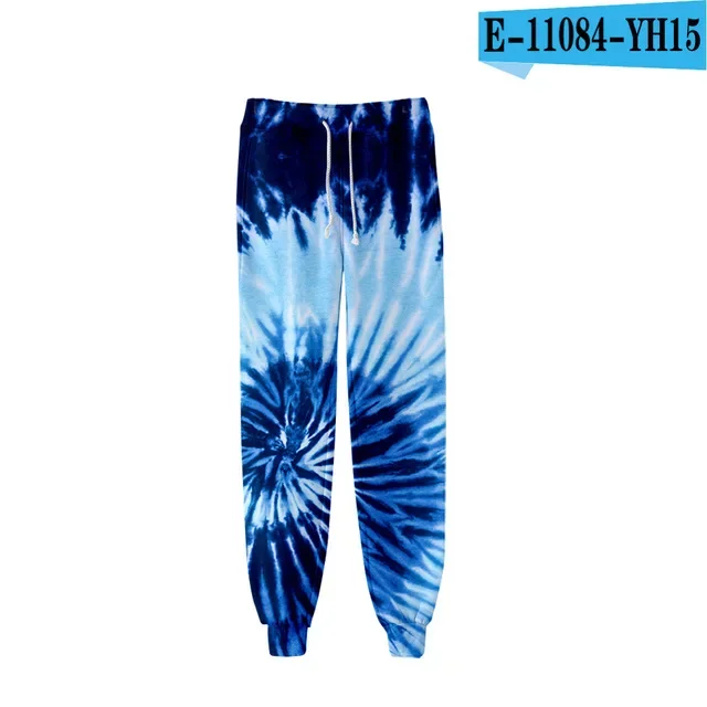 Herren-Jogginghose in Blau mit Swirl-Tie-Dye-Muster, Kordelzug, elastische Bündchen, lockere Passform, lässiger Streetwear-Look, ideal für Sport und den Alltag. – Detail 15