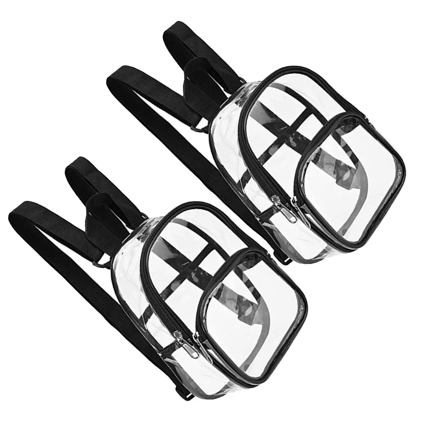 2pcs-mini-clear-backpack-kids-waterproof-transparent-pvc-daypack-lightweight-kindergarten-school-bag-snack-storage-toddler