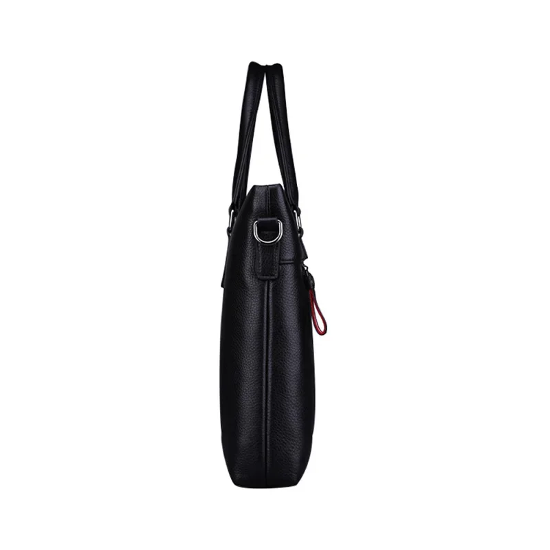 A.net itu-Sac en cuir de vachette véritable pour hommes, sacs de messager, portefeuille pour hommes de bureau, sac lancé, peau véritable noire, 14 en effet, ordinateur portable, étui à bombes, MLF