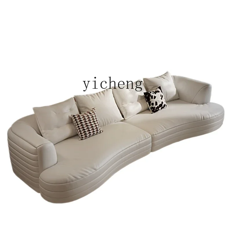 

leather sofa small apartment living room retro simple fashion medium and ancient style straight row sofa