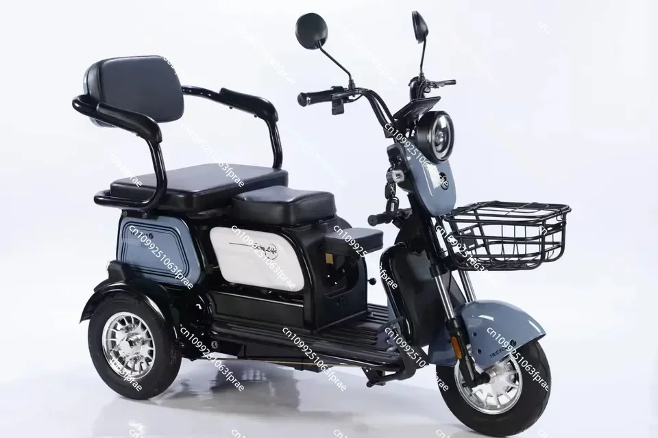 Electric Tricycle With 3 Seats 48v/60v Aluminum Frame Electric Bicycle 600W Motor Power And Down Tube Lithium Battery