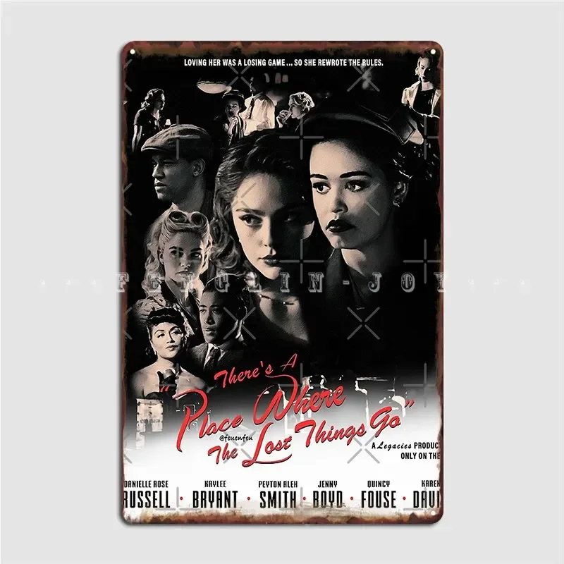 Legacies película Noir Hosie película impresa estilo Casablanca cartel sin bordes placa de Metal placas de cine carteles de estaño