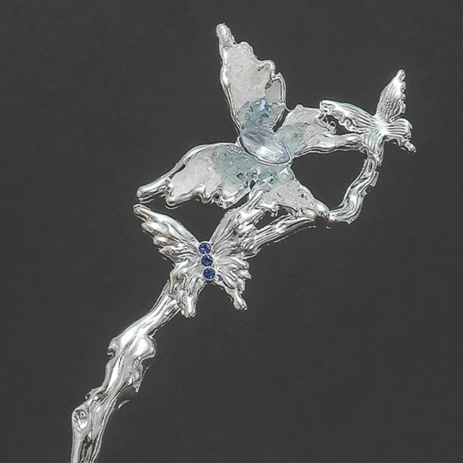 

Crystal Hairpin Vintage Ice Crystals Hair Stick Sparkling Fish Tail Design Chinese Style Hair Fork For Wedding Party Accessories