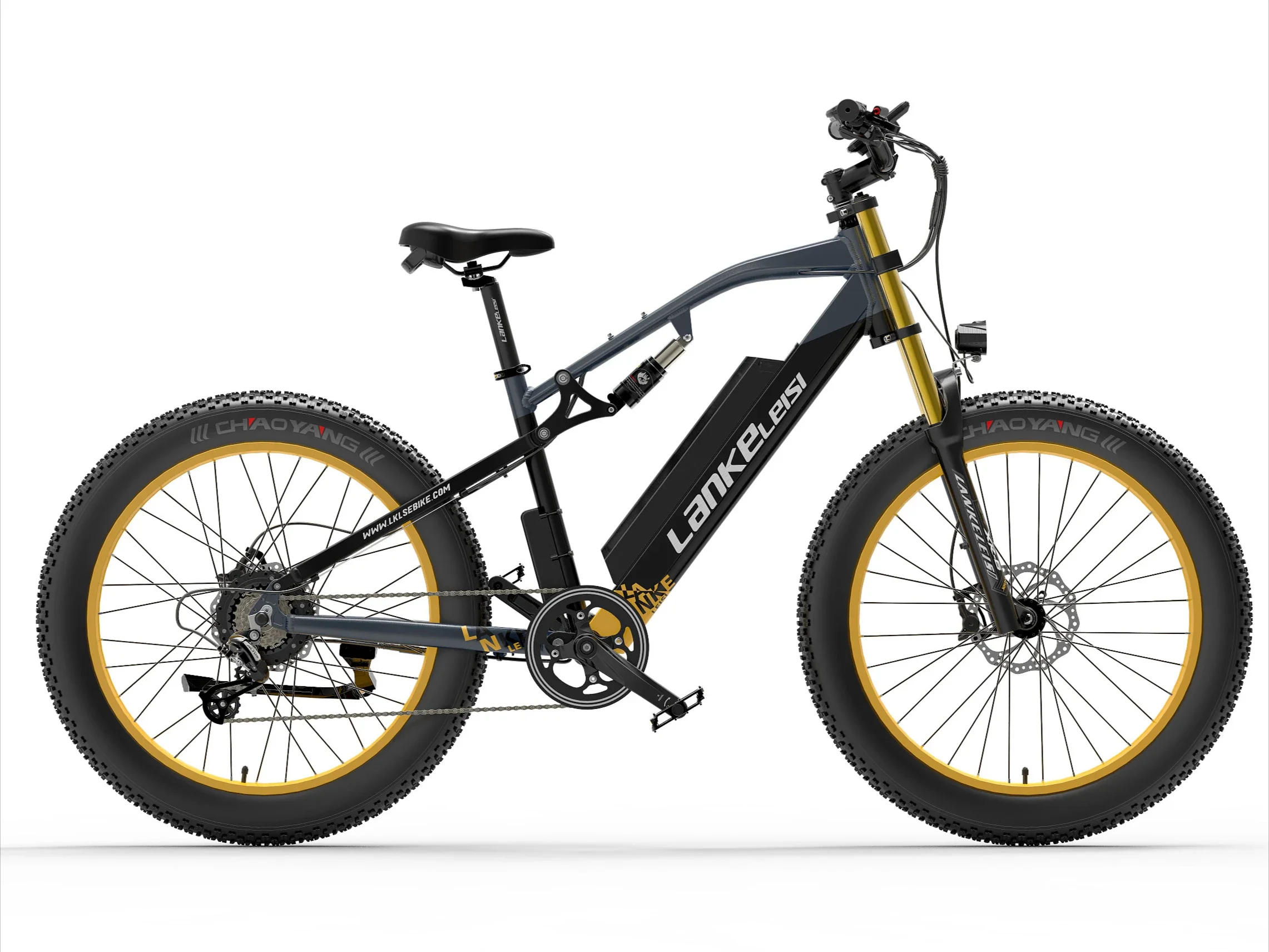 Kép 5: LANKELEISI RV700 1000W hátsó huby motoros 48V16AH REMOVEABLE Akkumulátor Dublőz Abbahagyás Vízépítéstan Fék 26*4.0 Busás Elektromos Havazik Bicaj