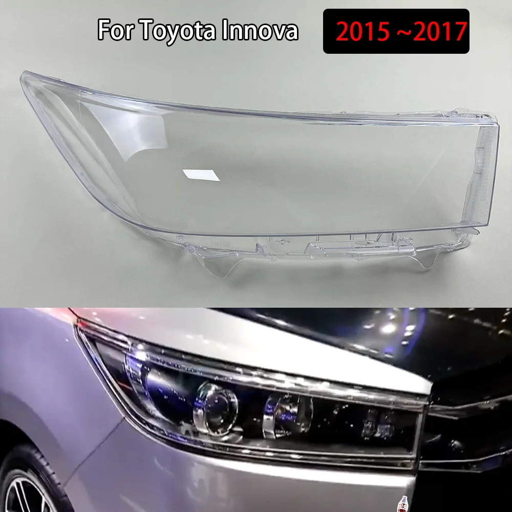 

For Toyota Innova 2015 2016 2017 Headlamp CoverTransparent Mask Headlight Shell Lens Plexiglass Replace Original Lampshade