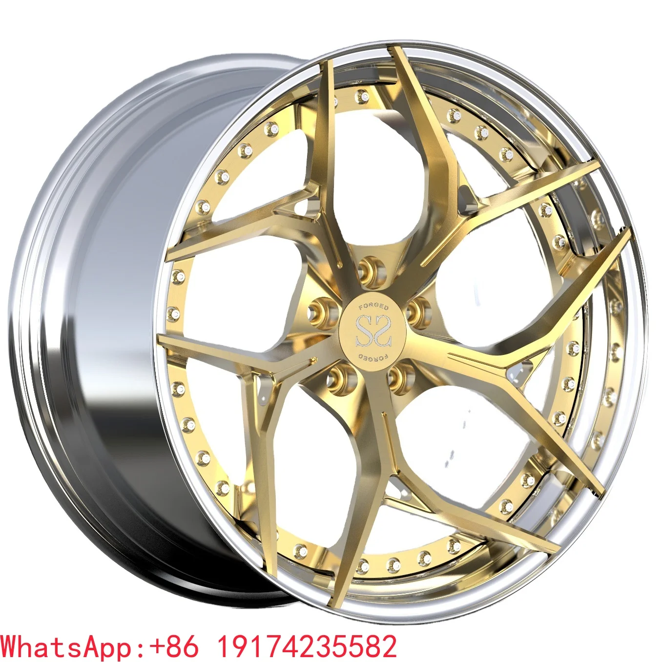 

Golden Brushed Discs Polished Barrels Deep Concave 20 Inch Wheels Forged 5x120 Rim for M4 Rims