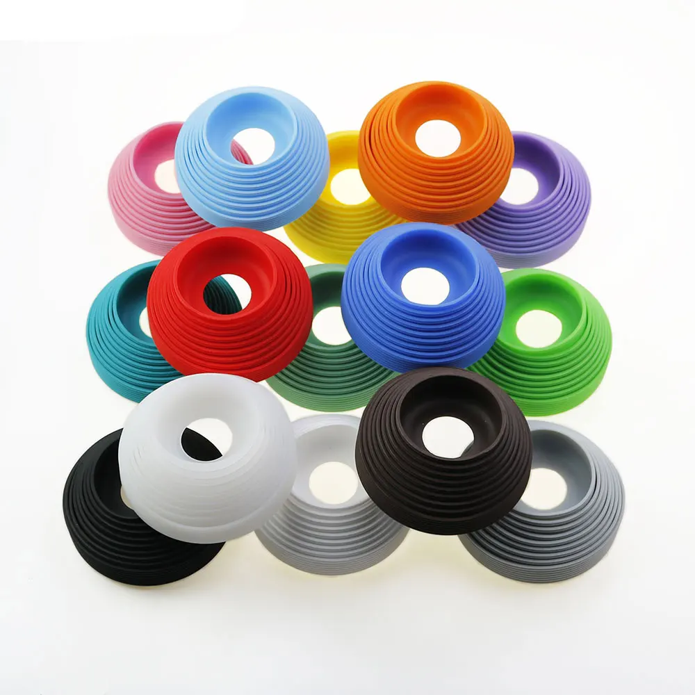 JCD 8.5cm Silicone Cup Bottom Cover Heat Insulation Coaster Sleeve Glass Cup Base Sheath Resistant Anti-Slip Bottle Sleeve