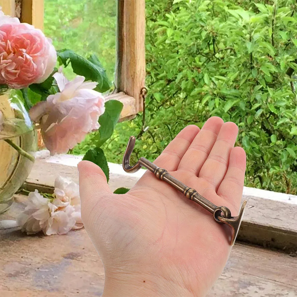 

Brass Latch Rotating Cabin Door Window Lock Heavy Duty Gate Hook Latch Locking Hardware Durable Replacement