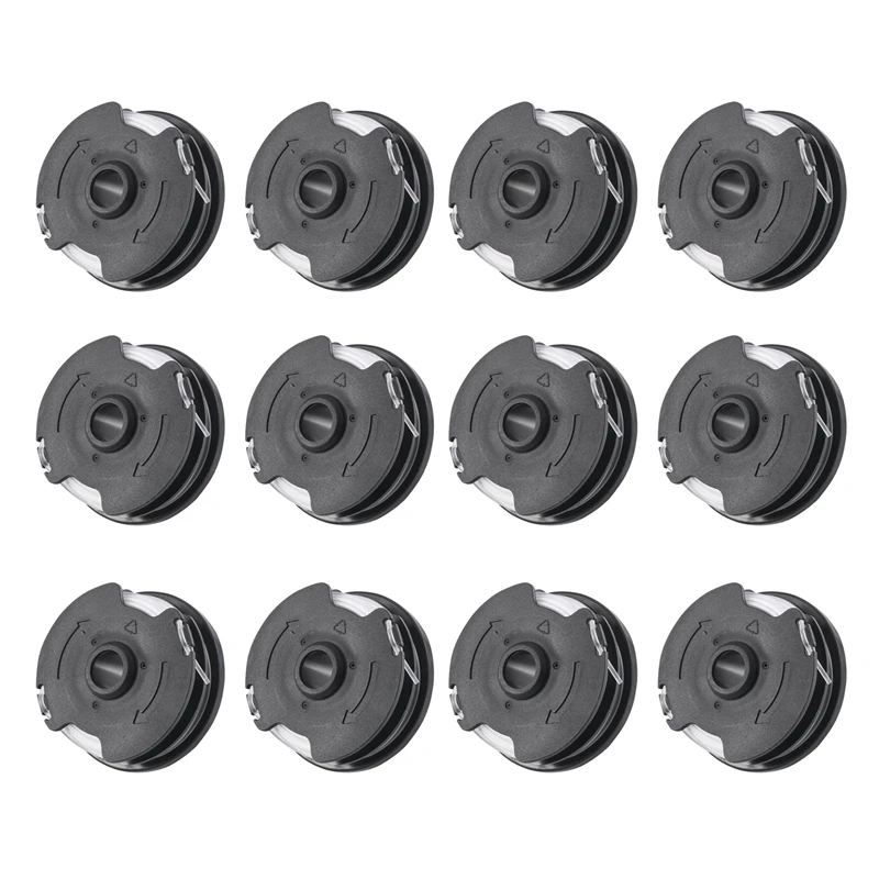 Pack Of 12 Replacement Suitable For Parkside Mowers For Parkside PRT 550 A1/B2/C3 Mowing Spools