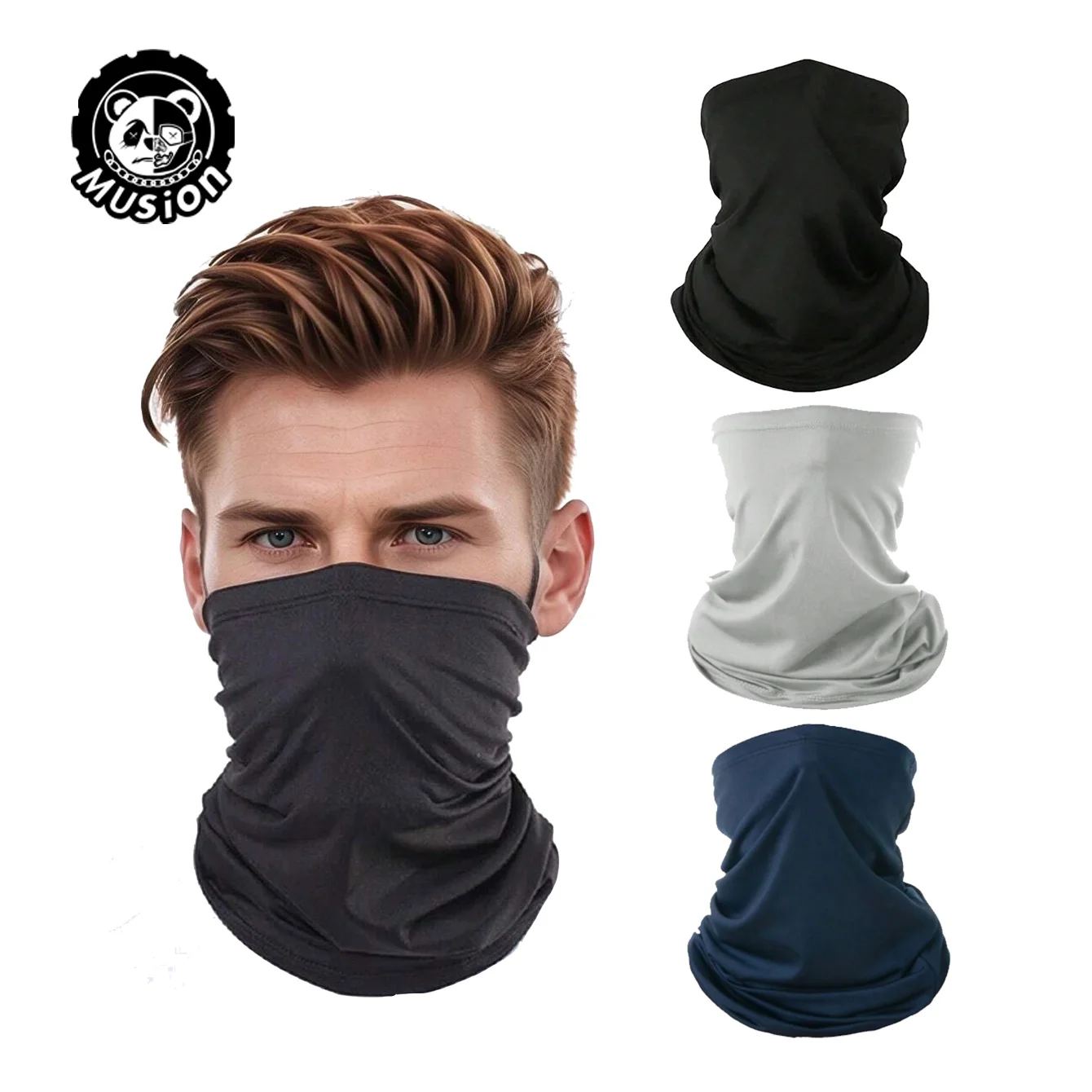 Musion Balaclava Riding Mask Multifunctional Windproof Sun-Proof Breathable for Motorcycles Skiing Outdoor Sports