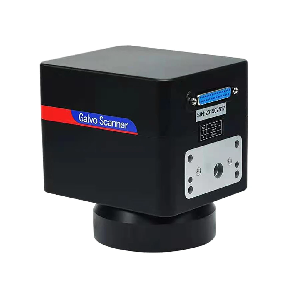 Galvo RC1001 مزدوج النقاط الحمراء الضوء محاذاة المسح Galvo رئيس 1064nm الجلفانومتر الألياف ليزر الماسح الضوئي مع إمدادات الطاقة