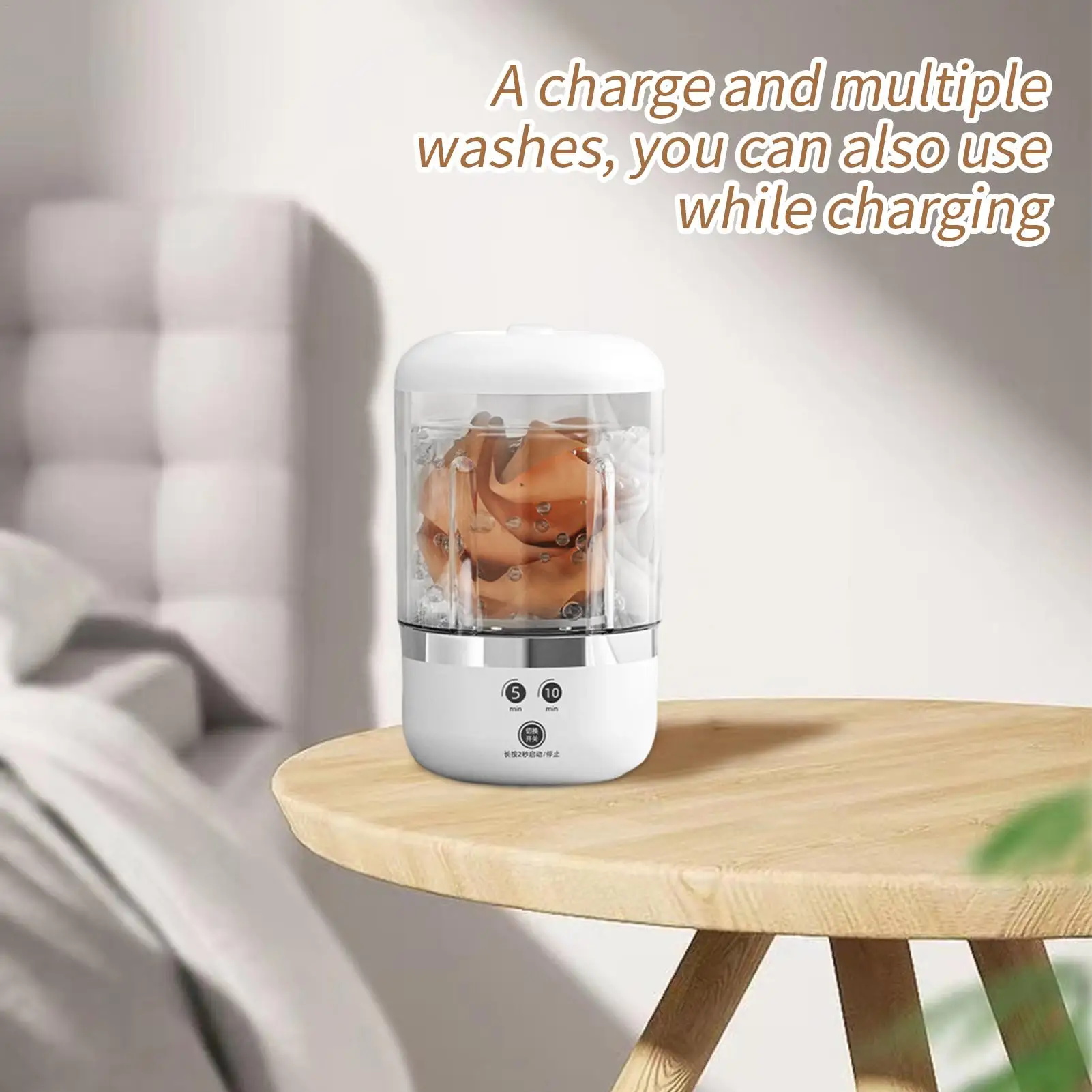 

Portable Washing Machine Cordless Tiny Washing Machine Home Daily Supplies For Home Dormitory RV Camping Travel Table