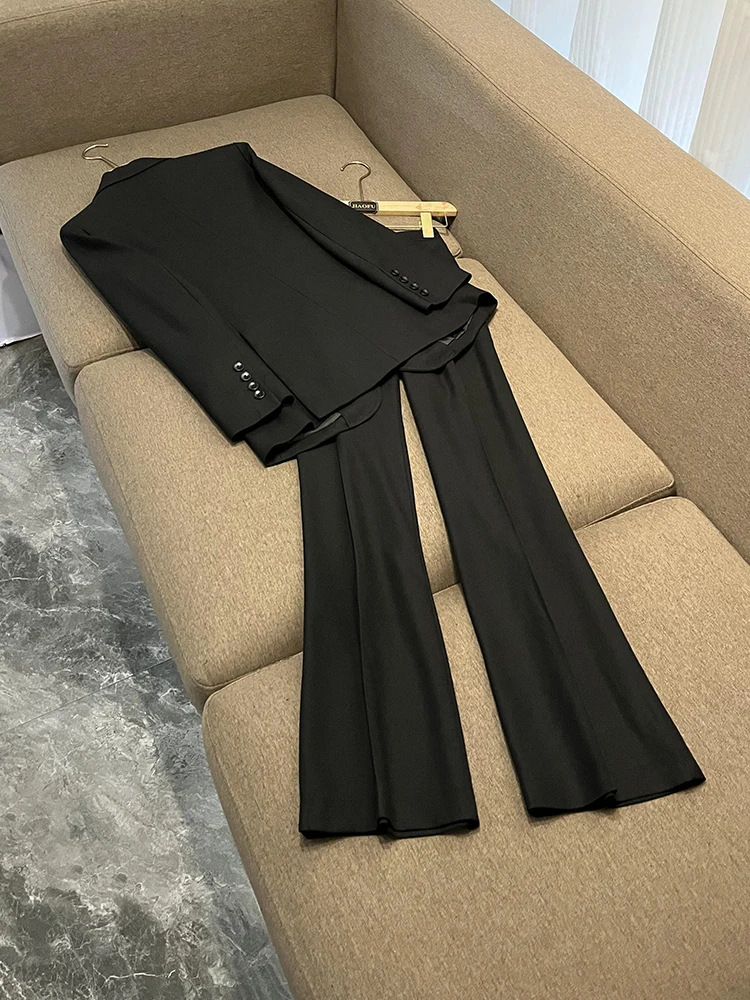 Neuer mittellanger Anzug Jaet mit One Button Crop Pants Faionable Casual Zweiteiler Set B2038ZB Polyesterfaser-Arbeitskleidung