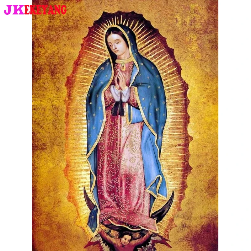 Full Square Round Diamond Embroidery DIY Diamond Painting Virgin mary Cross Stitch kit mosaic Y4643