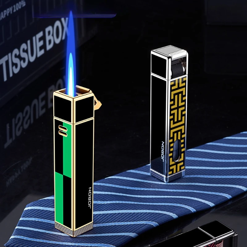 JOBON Long Strip Mini Lighter Creative Visual Gas Chamber High-end Metal Lighter Gift Gift Boyfriend Rushing Straight Lighter