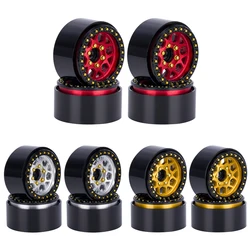 4PCS 1.9 Aluminum Beadlock Wheel Hub Rim for 1/10 RC Car Crawler Redcat Rc4wd SCX10 TRX4 Capra Metal Upgrade Parts