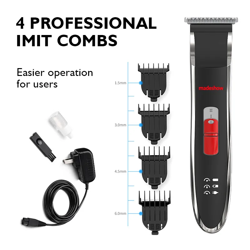 Professional Hair Clippers Madeshow M1 Hair Trimmer for Men Cordless Finishing Hair cutting Machine For Barbers Beard Trimmer