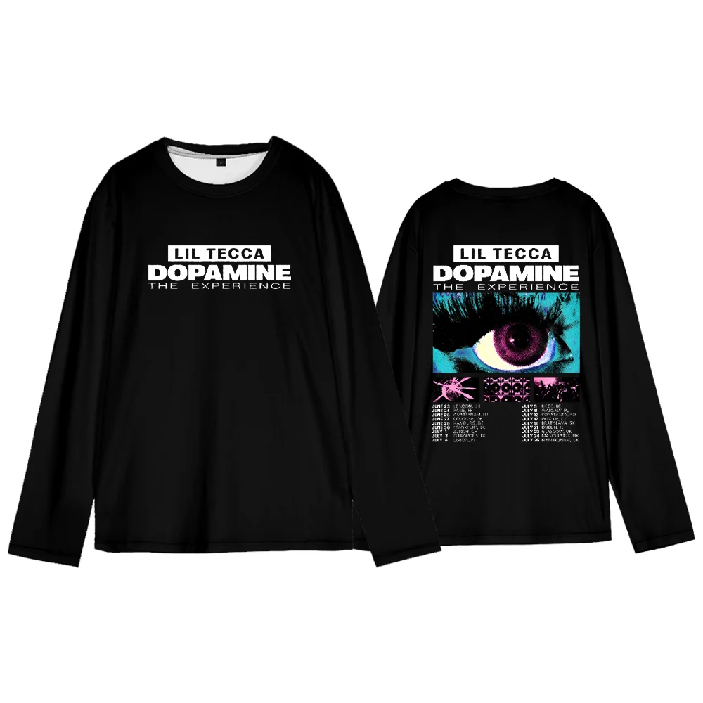 

Lil Tecca Dopamine The Experience Tour Long-Sleeved Tee Shirt Printed Casual Clothes Man/Woman Fashion Style Streetwear