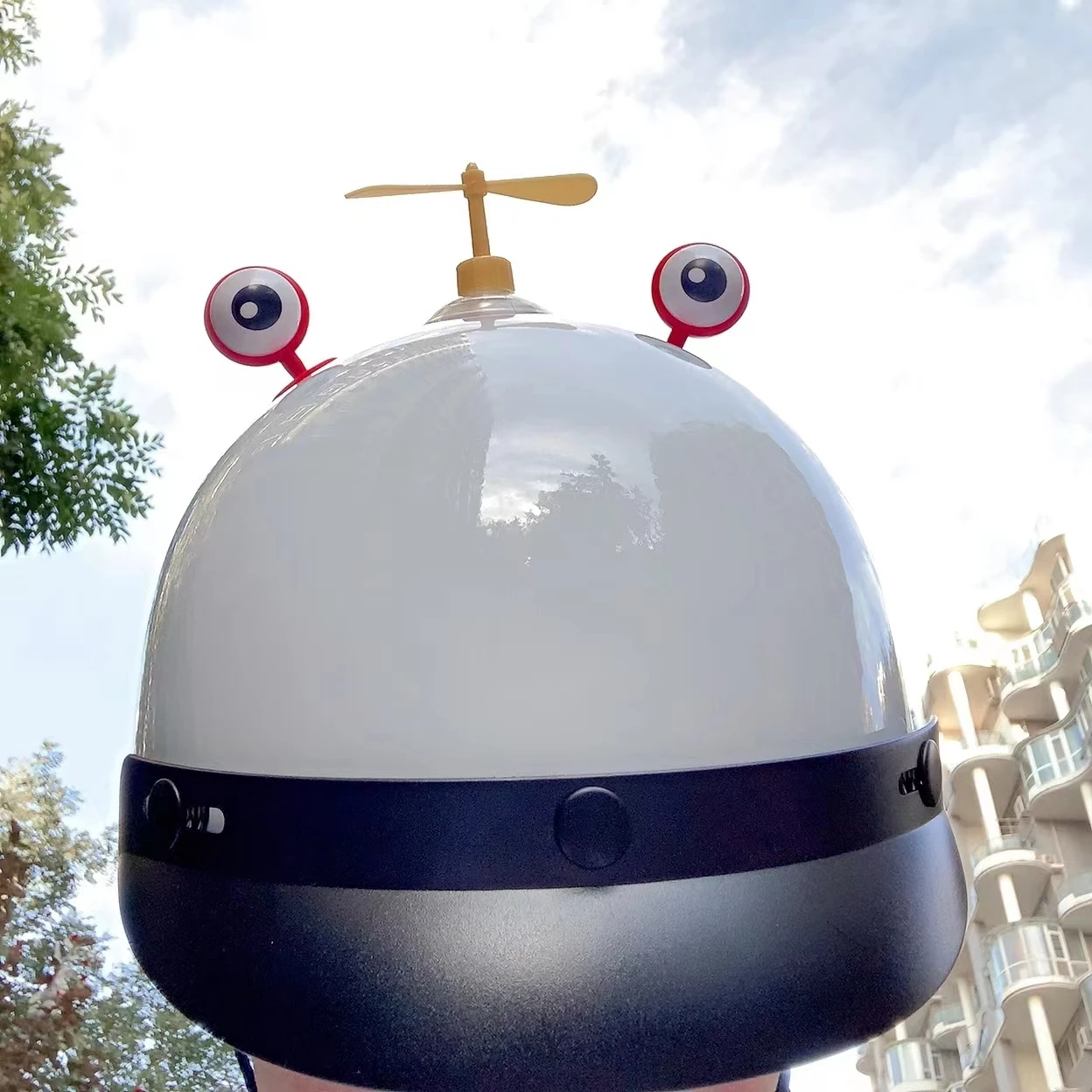 Helm-Windmühle für Motorrad, Roller, Fahrrad, Windkraftgeneration, verfügbare Motorrad-Dekoration, präsentiert Ihre Persönlichkeit