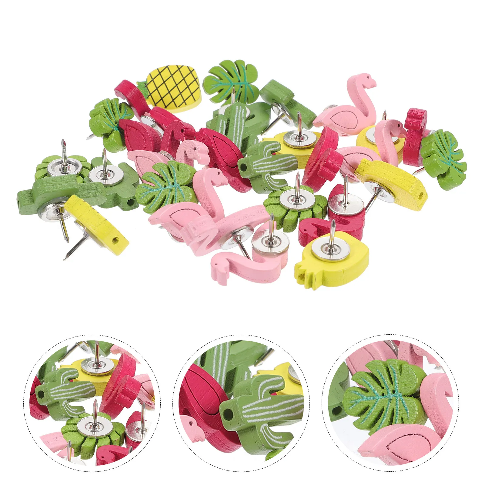 30Pcs Small Multi-Function Decorative Push Pins Portable Thumb Tacks for Message Board Geography Lessons Travel Photos Art Craft