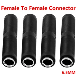 5PCS 6.35mm Female to Female Extension Jack Audio Adaptor 6.5mm 3 Pole F/F Microphone Audio Connector