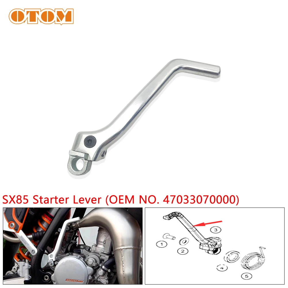 

For KTM HUSQVARNA SX XC TC XN 85 105 Motorcycle Kick Starter Start Lever Pedal 13mm Hole Forged Gear Shift Koshine 85cc 105cc