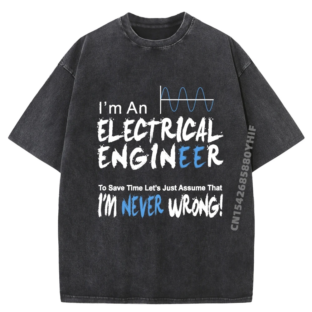 

Мужские футболки инженера-электрика T Engineering For Father, розовые футболки с рисунком, мужская винтажная стираная одежда, мужские топы