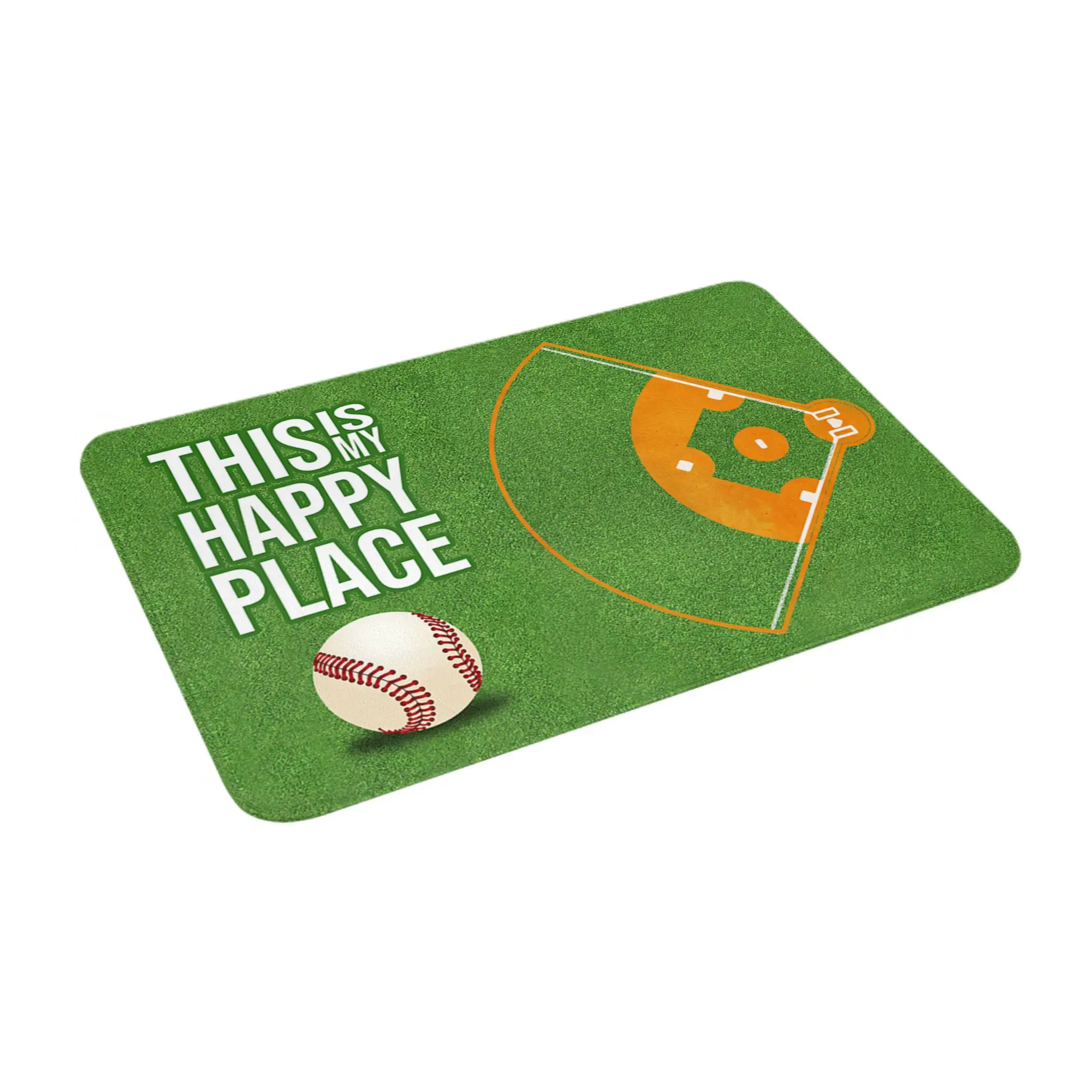 This Is My Happy Palace Baseball Doormat Mat Anti-Slip  Bathroom Kitchen Garage Rug Carpet