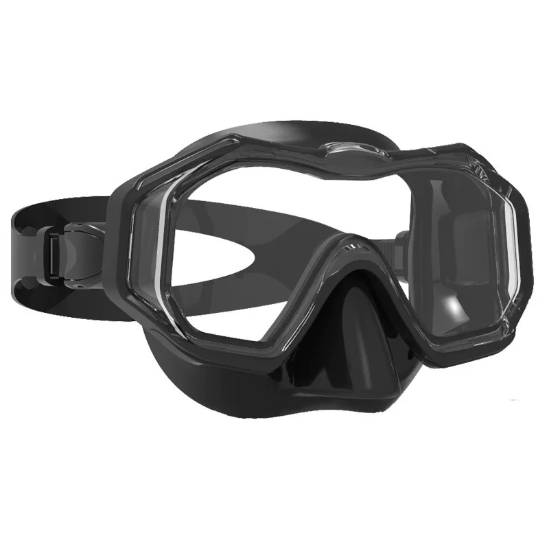 Swim Goggles with Nose Cover, 3-Window Wide Vision Lens Snorkel Mask Anti-Fog&Leak for Adults Youth Swimming Snorkeling Diving