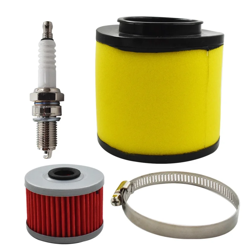 Kit Busi Filter Oli Udara untuk Honda FourTrax 300 TRX300 Rancher 350 Foreman 400 450 1988 1989 1990-2006 17254-HC5-900 HF113