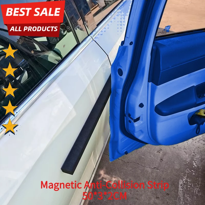 Magnetic/Adhesive Car Door Edge Bumper Protection Strip, Universal Door Buffer Strip, Adhesive Anti-Collision Strip
