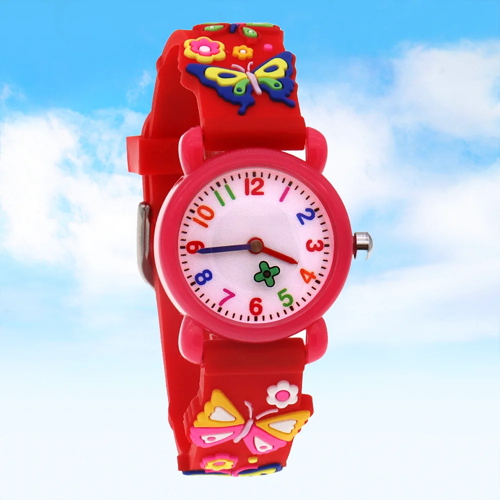 

Elegant Butterfly Flower Kids Wristwatch - Children's Timepiece with Second Hand for Boys And Girls