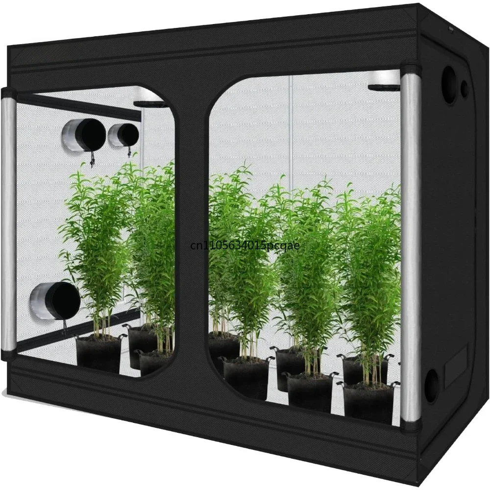 Nordic Grow Tent 96x48x78''Plant Growing Tents for 600D Mylar Hydroponic Indoor with Window, Kit Bag & Floor Tray 8x4