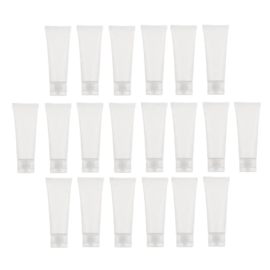 20Pcs 50ml Empty Tubes Squeeze Hand Cream Body Lotion Shampoo Packaging Bottles