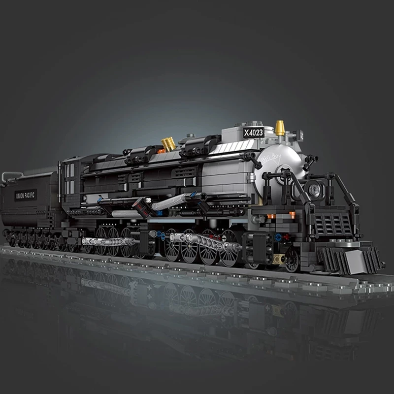 Classic Technical Train Buildings Blocks Big Boy Steam Locomotive Railway Tracks Sets DIY Kids Toys For Birthday Christmas Gift