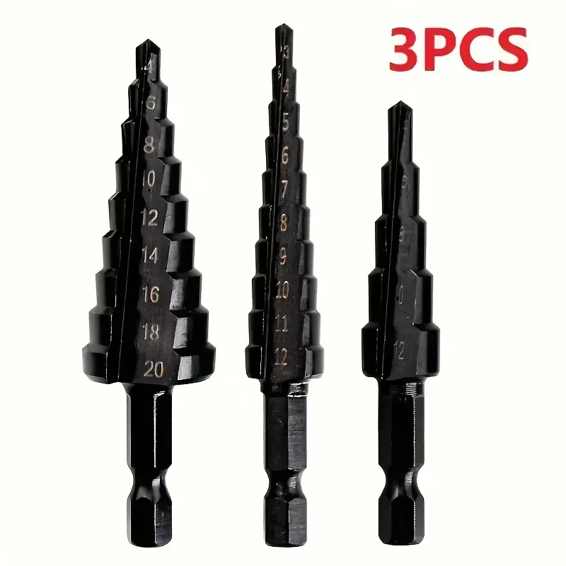 Upgrade Your Drilling Power With This Titanium-Coated Hss Step DrillBit Set - Perfect For Wood & Metal! image 6