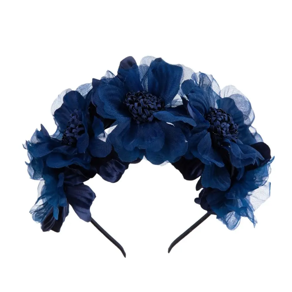 

Baby Girls Bridal Floral Wreath Child Photo Tools Crown Hair Band Headwear Baby Headband Head Hoop