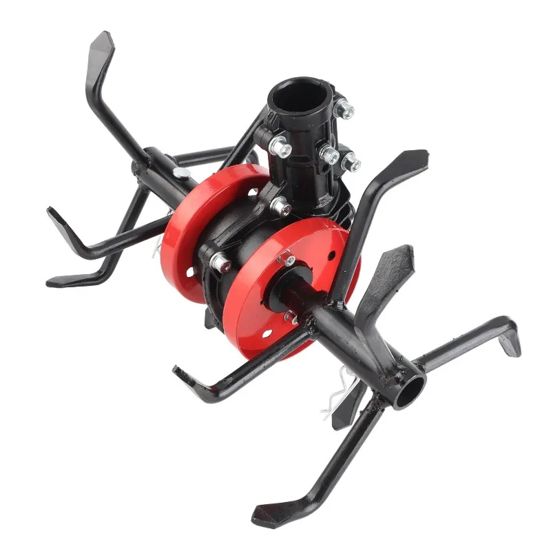 Grass mowing wheel soil loose head mini cultivator deep tiller wheel, horticultural cultivator accessories