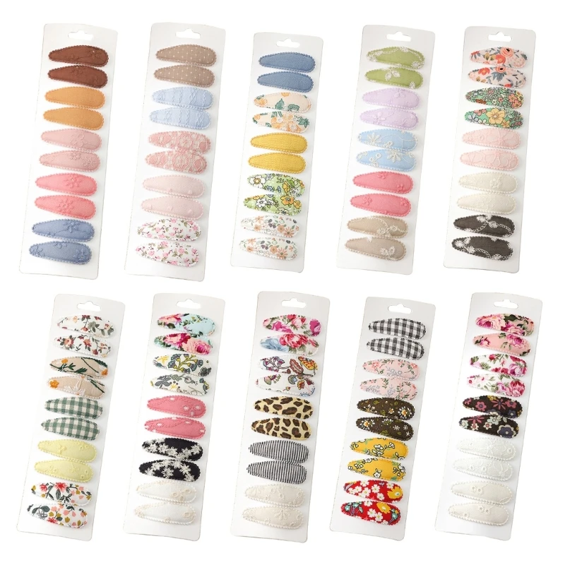 N80C Little Girl Hairpin Bulk Hair Clip Cloth Hairclip Children Hair Accessories