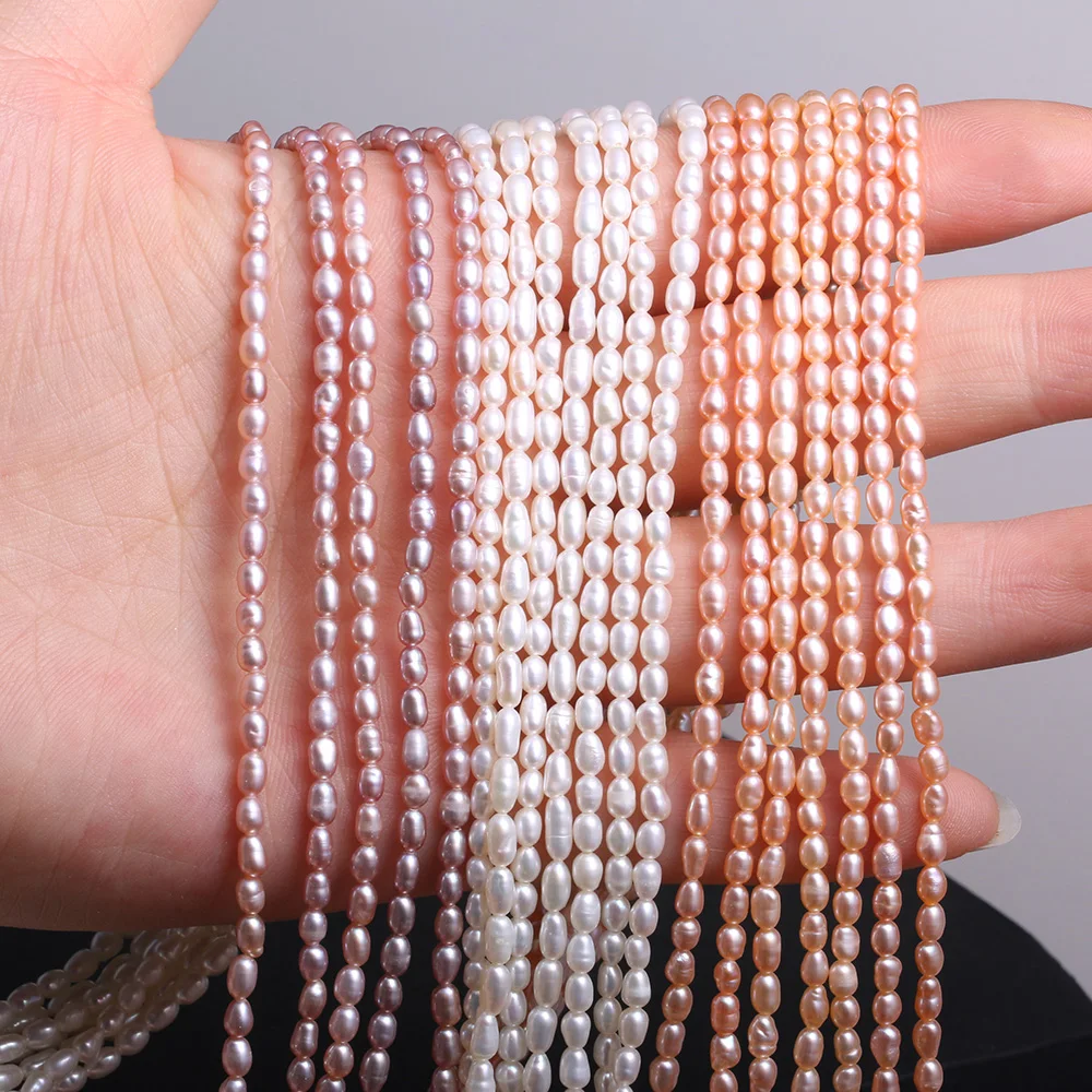 

AAA High Quality 2-3mm Pearl 100% Natural Freshwater Pearls White Pink Purple Loose Spacer Beads for Jewelry Making DIY Necklace