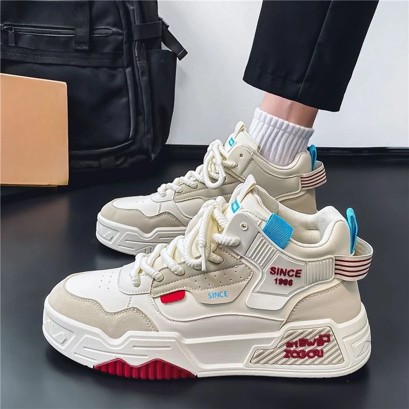 

Lace Up Platform High Cut Boots for Men Spring Autumn Sports Man Shoes New Non Slip Offers Casual Vintage Y2k Designer Footwear