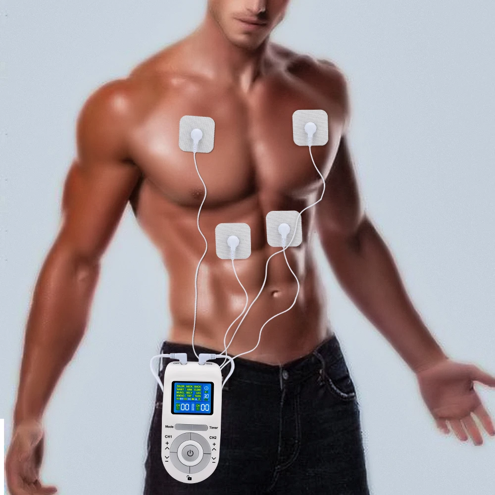 Electric TENS Muscle Stimulator EMS Acupuncture Digital Meridian Therapy Back Neck Body Massager Electrostimulator Pain Relief