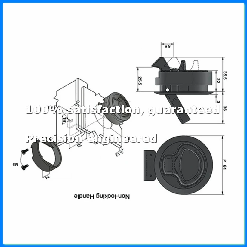 4Pcs/Set Round Pull Latch Lock Latch Hardware for RV Yacht Boat Deck Hatch-A73M