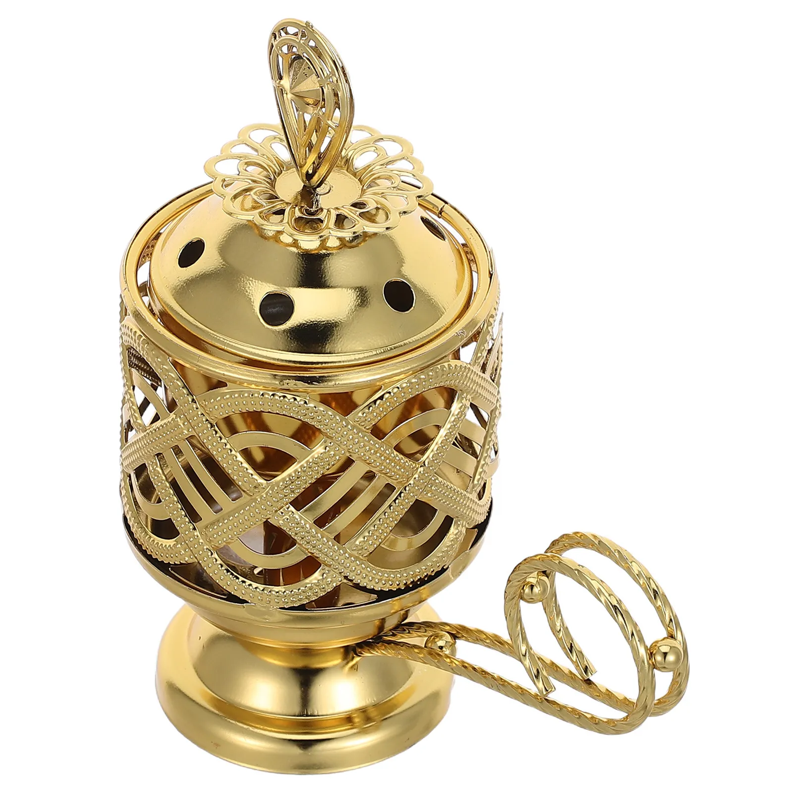 Vintage Arabic Incense Burner Metal Bakhoor Charcoal Burner Tabletop Aroma Diffuser Home Spa Yoga Aromatherapy Oil Warmer Iron