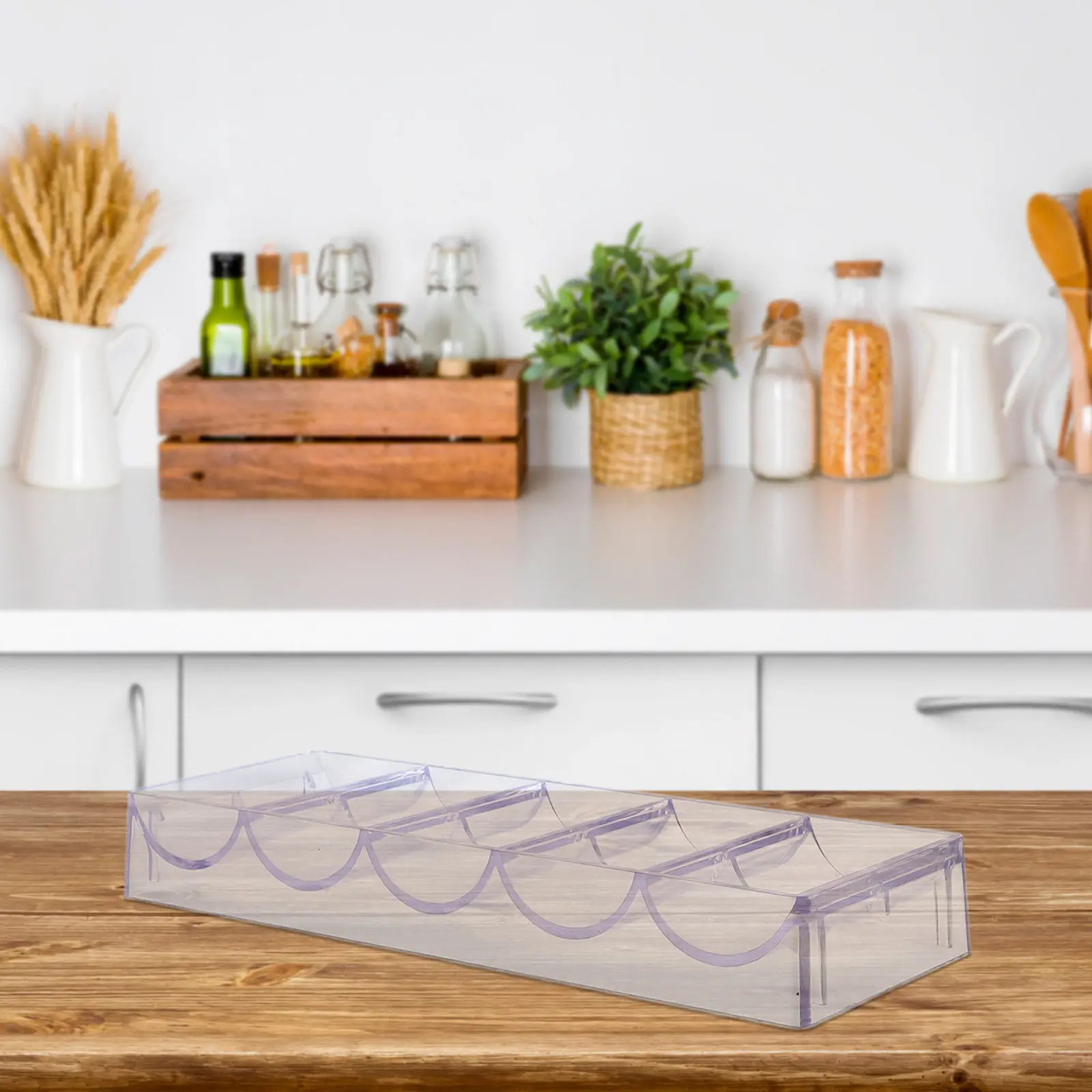 Transparent Acrylic Cracker Holder Tray for Food Display Serving Biscuits Desserts Charcuterie At Home Party Events Cake Stand