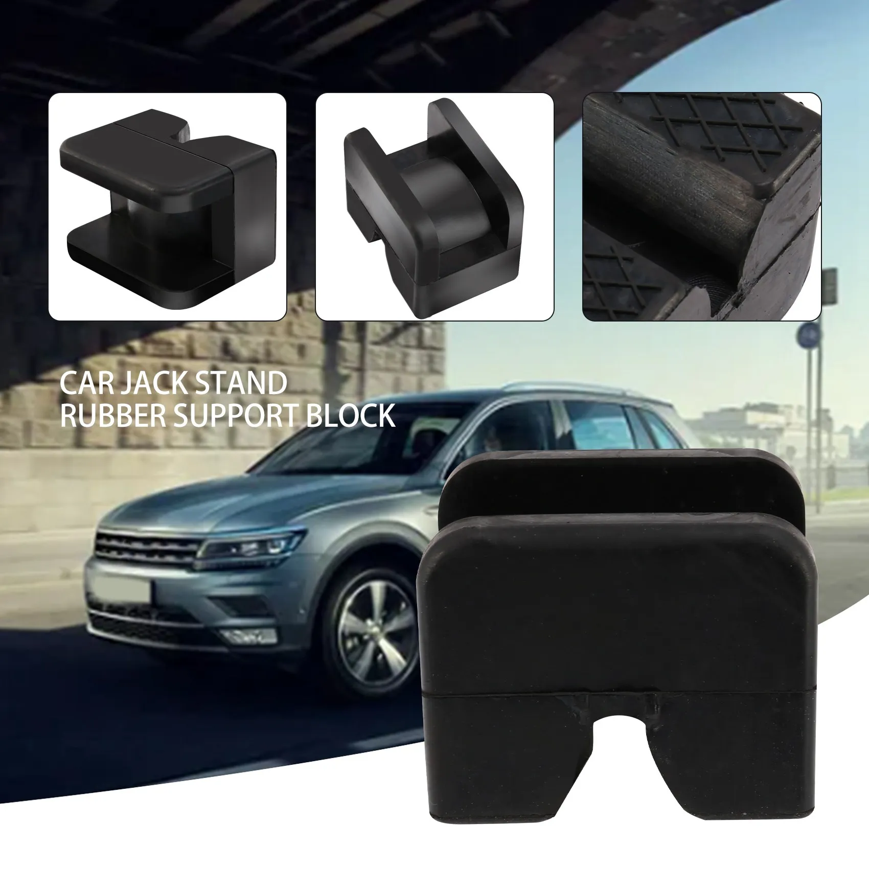 

Премиум, 2 шт., резиновая подставка для домкрата, адаптер для подставки, универсальная резиновая рама с прорезями, защита от защемления, автомобильные подъемные подушечки