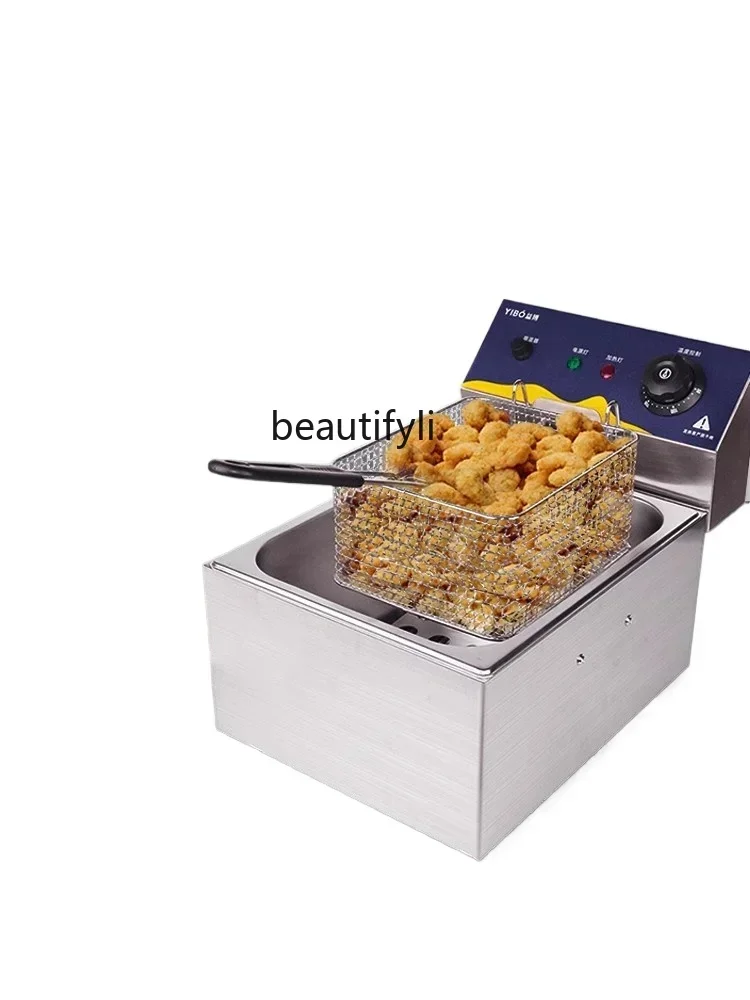 

A06 Кастрюля для жарки в глубоком фритюре Коммерческая одно- и двухцилиндровая сковорода Фритюрница Оборудование для фритюрницы Стойка Фритюрница для пончиков Газовая электрическая фритюрница