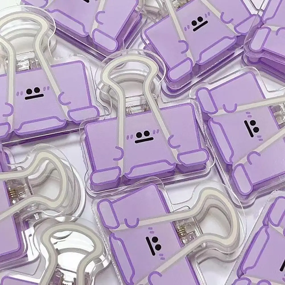 Прочный красивый зажим, красочные акриловые зажимы для бумаг, декоративные канцелярские товары для дома, школы, длинный хвост для документов