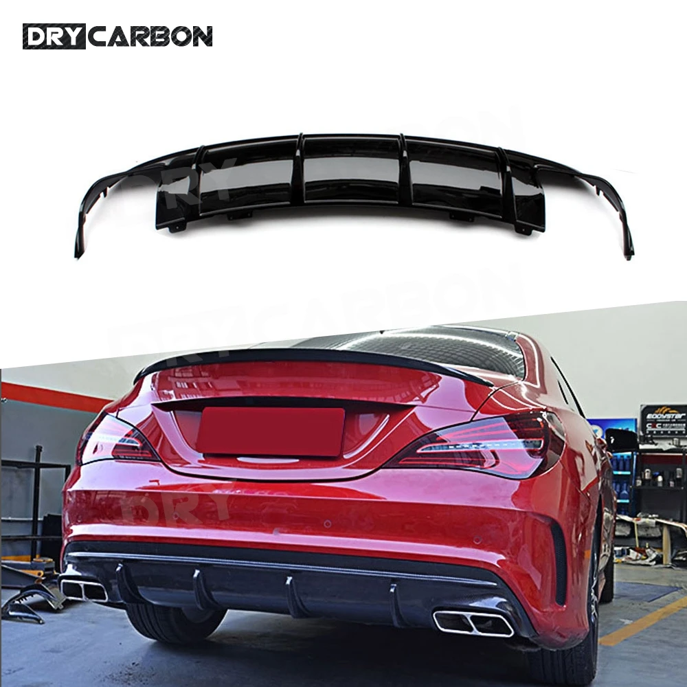 Carbon Fiber Rear Bumper Lip Diffuser For Mercedes Benz CLA Class W117 CLA180 200 CLA250 260 CLA45 2016-2018 FRP Body Kits PP